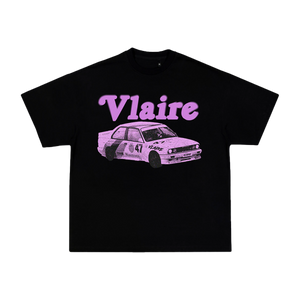 PINK RACER TEE BLACK