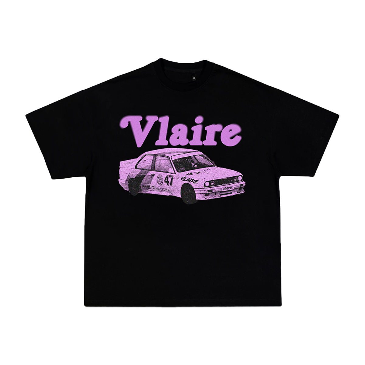 PINK RACER TEE BLACK